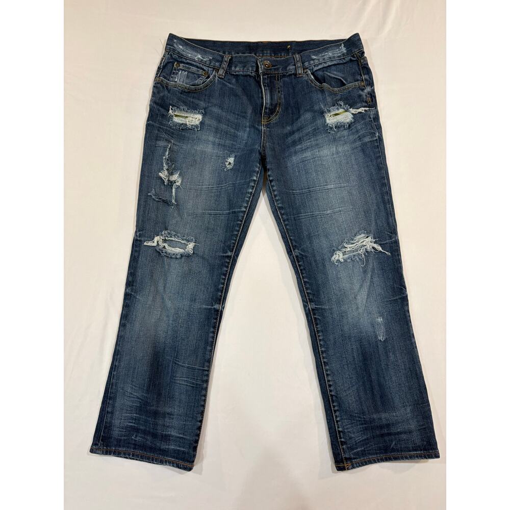 Refuge Distressed Cropped Ankle Jeans Size 9